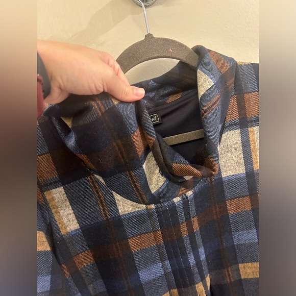 Jessica Howard Sweater Dress Short Sleeve Petite Large Plaid Turtleneck Academia - Picture 9 of 11